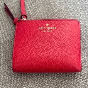Kate Spade Vibrant Red Pebbled Wallet